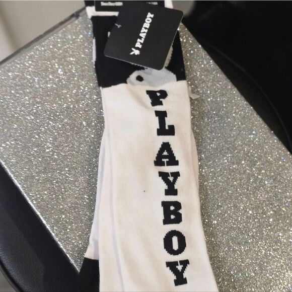 PLAYBOY Black and White Socks - Picture 3 of 5